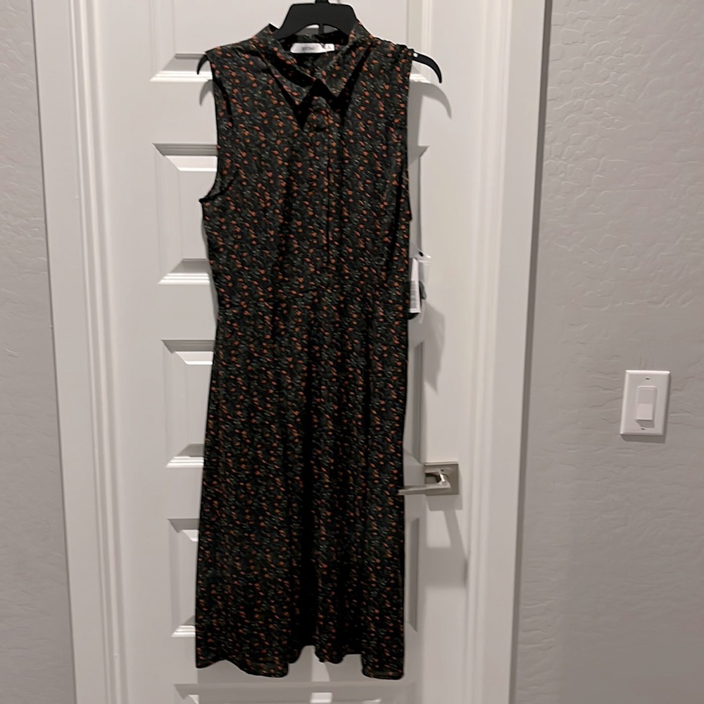 Brand  new red floral print dress